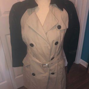 Andrew Marc New York Trench Coat with Leather